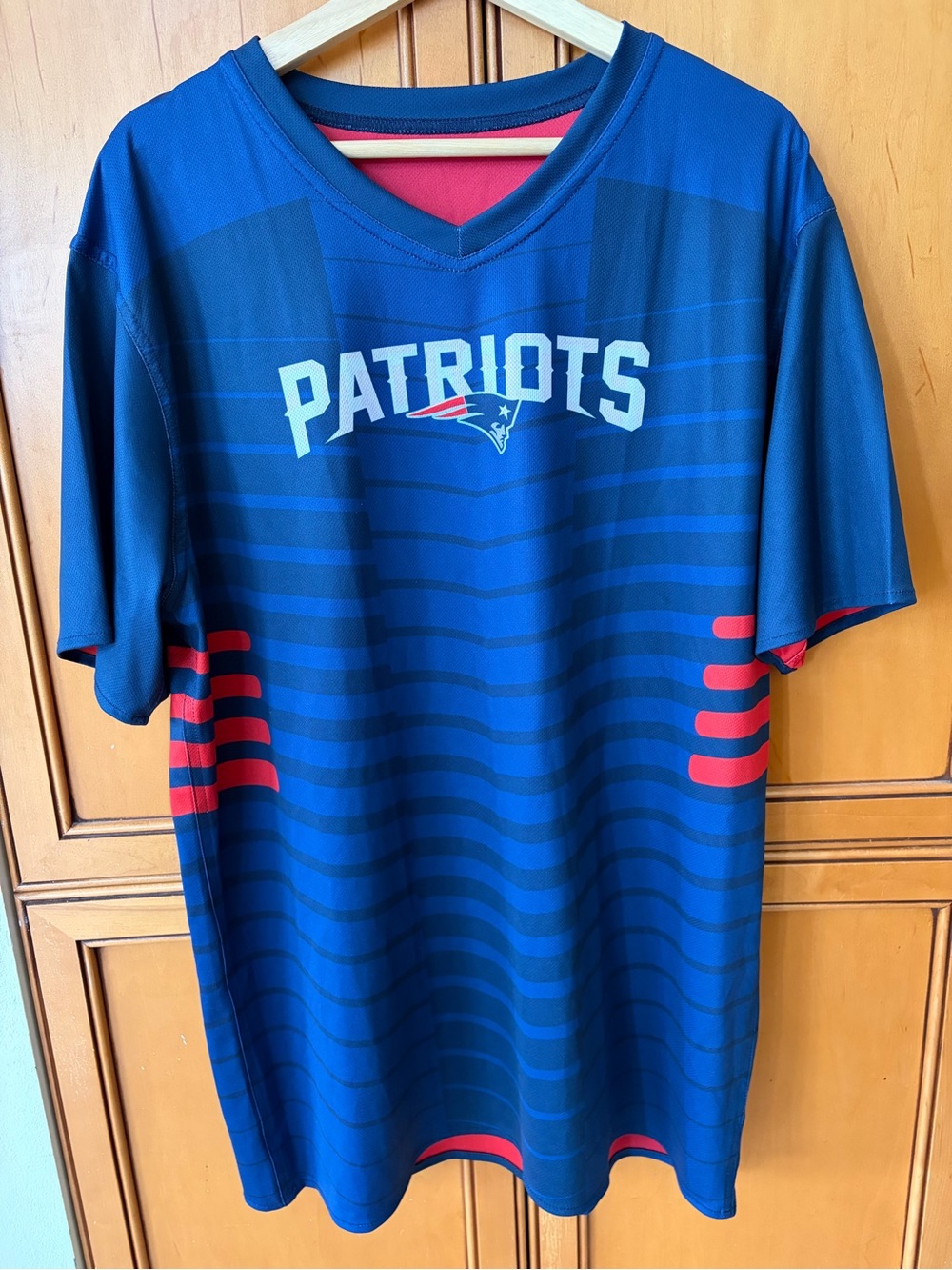 New England Patriots Reversible Shirt Men’s Flag Football - Blue & Red Sz L